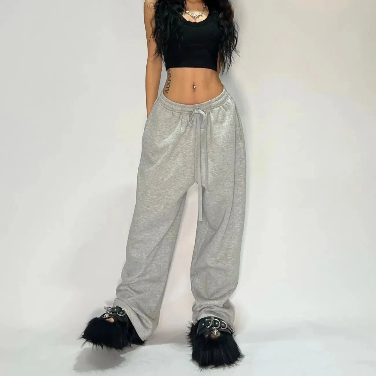 Women's Wide Leg Sweatpants – Casual Streetwear Joggers