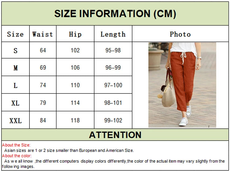 Women's High Waist Harem Pants – Casual Drawstring Ankle Trousers
