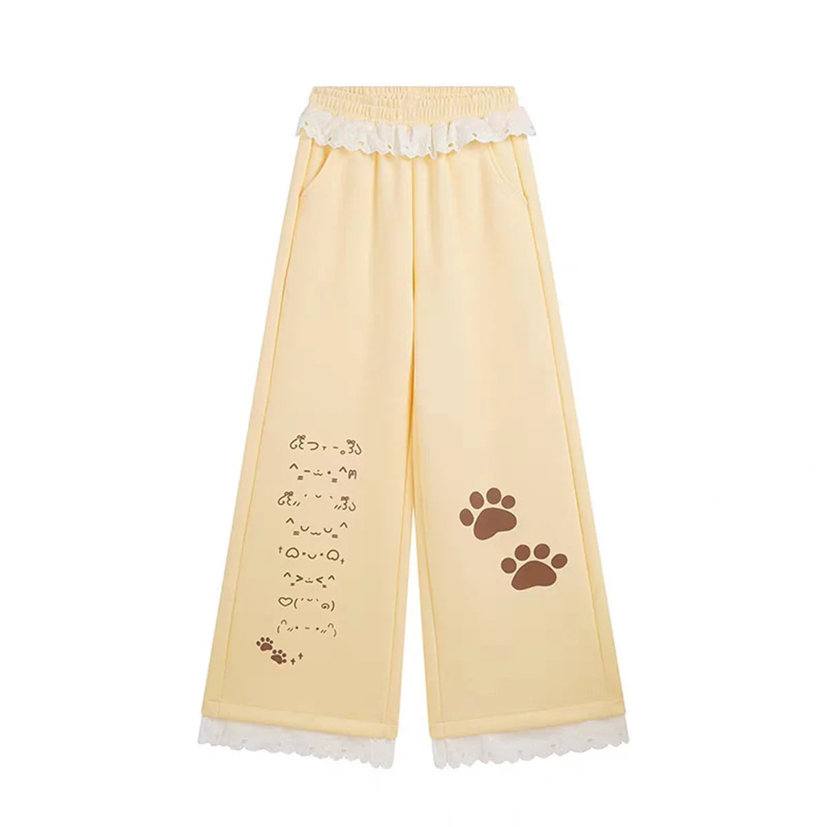 Cargo Ankle-Length Pants – Punk Gothic Lace-Up Trousers for Women