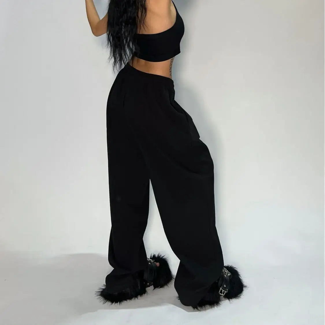 Women's Wide Leg Sweatpants – Casual Streetwear Joggers