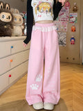 Cargo Ankle-Length Pants – Punk Gothic Lace-Up Trousers for Women