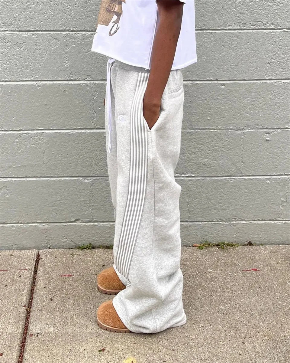 Women's Wide Leg Sweatpants – Casual Streetwear Joggers