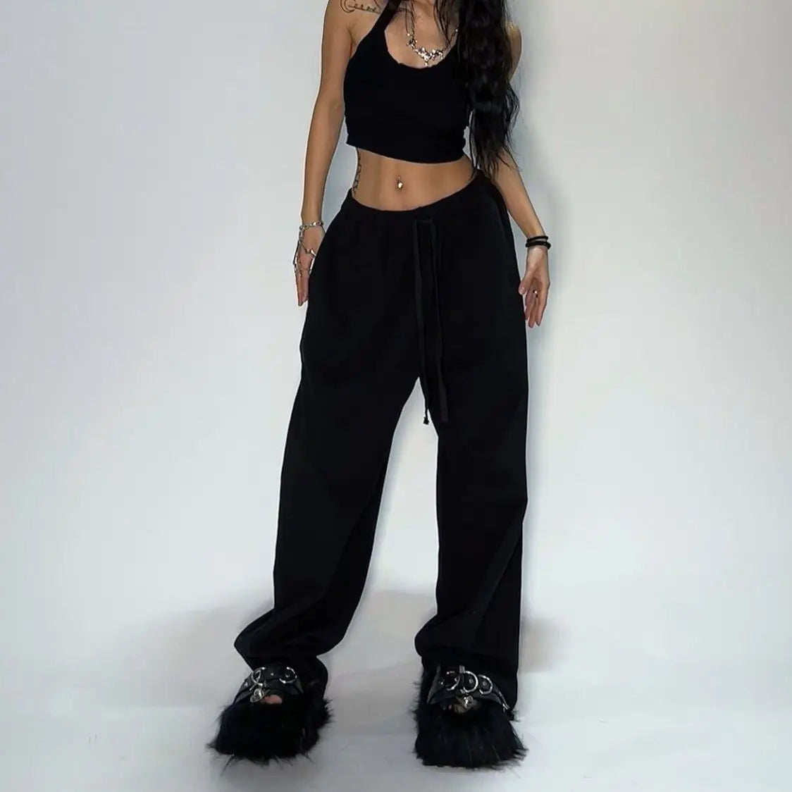 Women's Wide Leg Sweatpants – Casual Streetwear Joggers