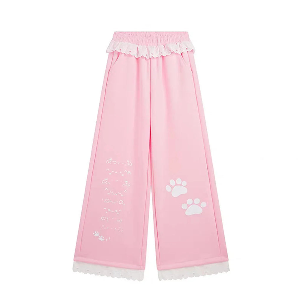 Cargo Ankle-Length Pants – Punk Gothic Lace-Up Trousers for Women