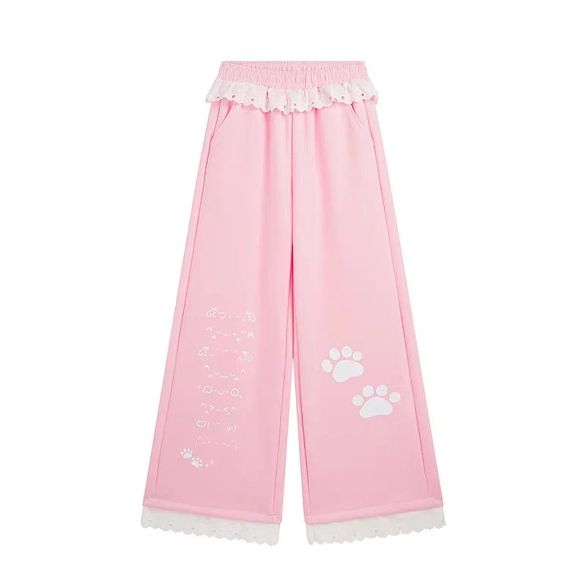 Cargo Ankle-Length Pants – Punk Gothic Lace-Up Trousers for Women
