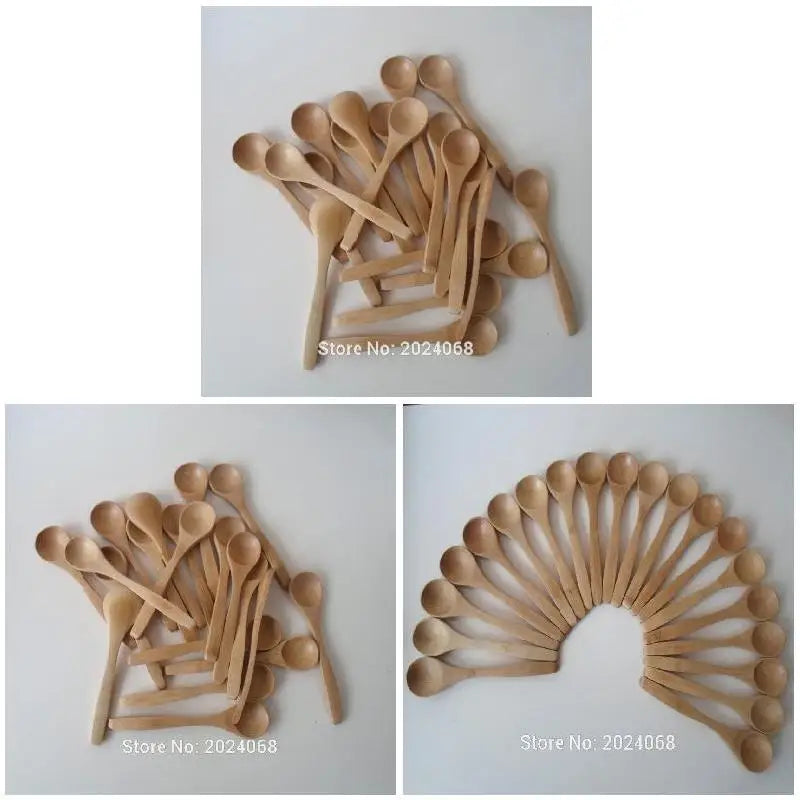 Wooden Bamboo Spoon Set | 10-Piece Eco-Friendly Kitchen Utensils