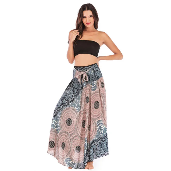 Boho Chiffon Maxi Dress | Sleeveless V-Neck Beach Dress