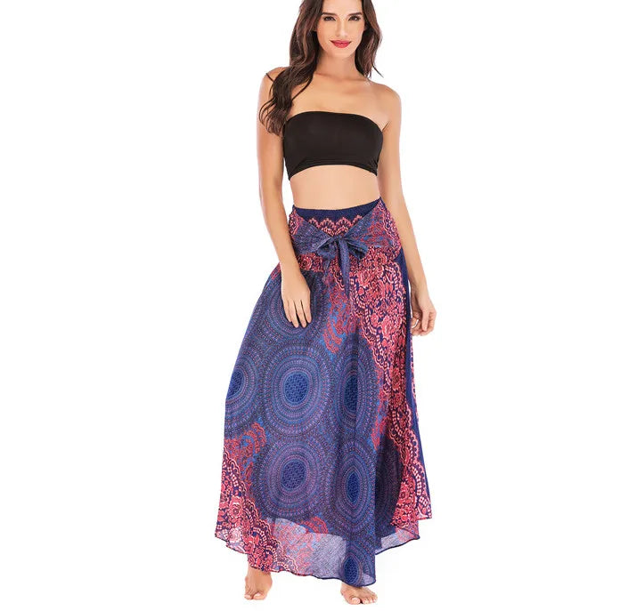 Boho Chiffon Maxi Dress | Sleeveless V-Neck Beach Dress