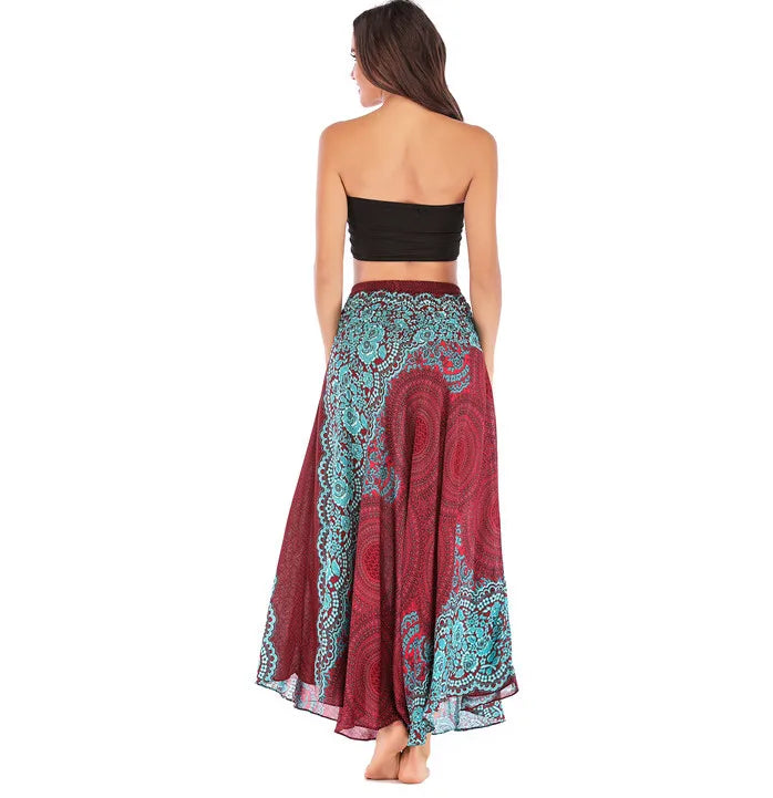 Boho Chiffon Maxi Dress | Sleeveless V-Neck Beach Dress