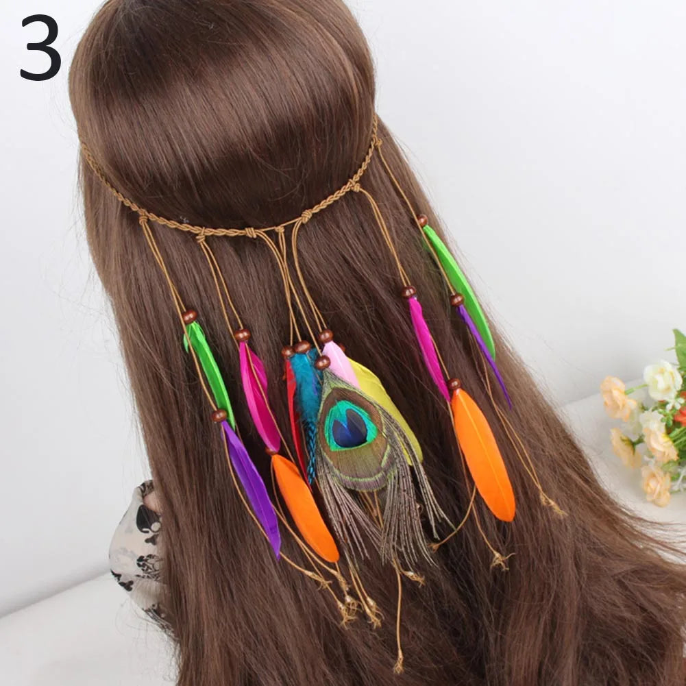 Boho Feather Headband – Adjustable Festival Hair Accessory
