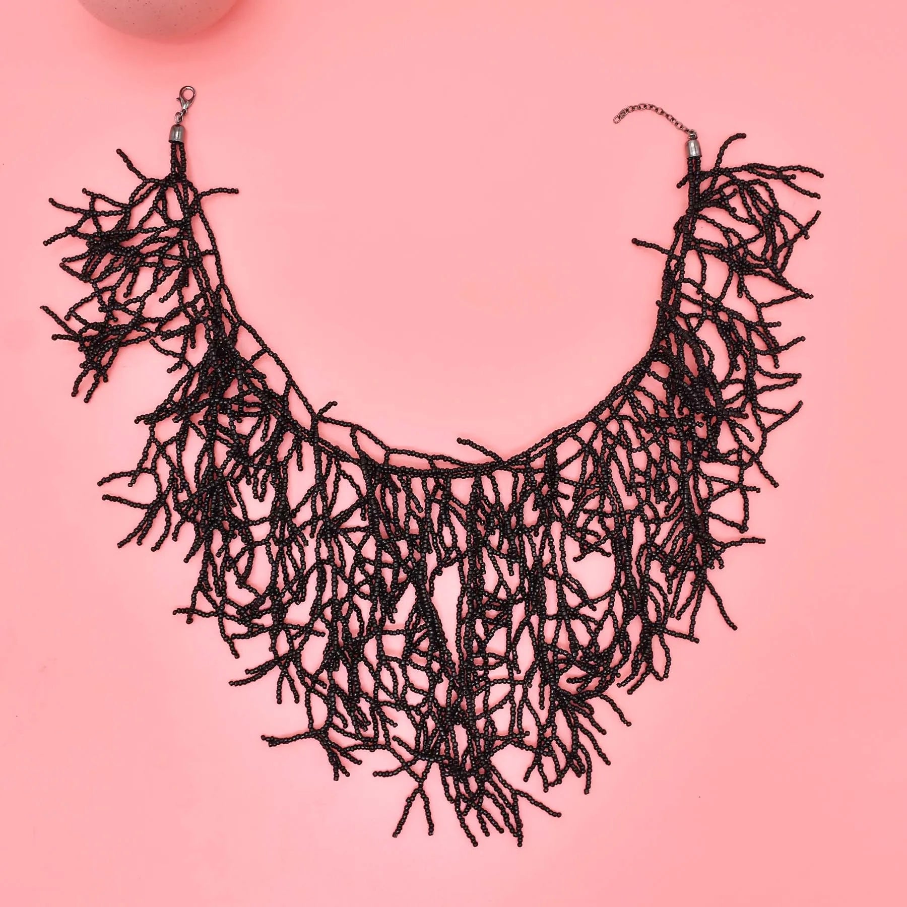 Boho Ethnic Statement Choker Necklace – Handmade Layered Collar Necklace