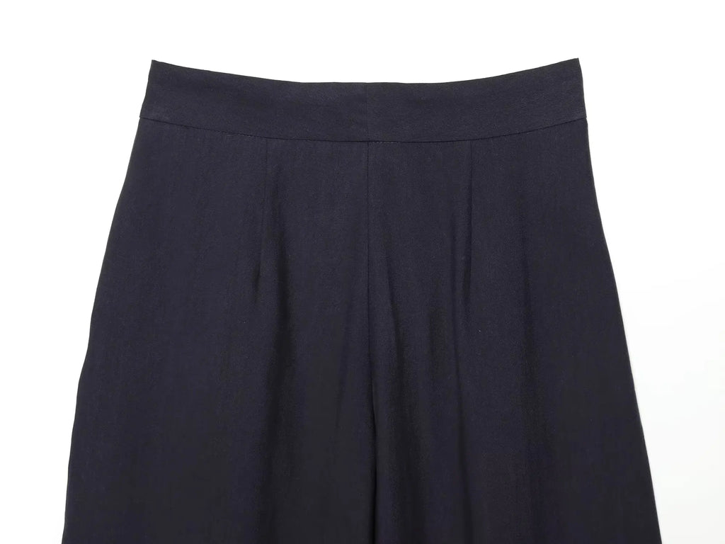 Women's Long Pants 2025 Autumn New Arrivals Military Green Pleated Loose Wide-Leg Pants Casual Fashion Stylish and Versatile