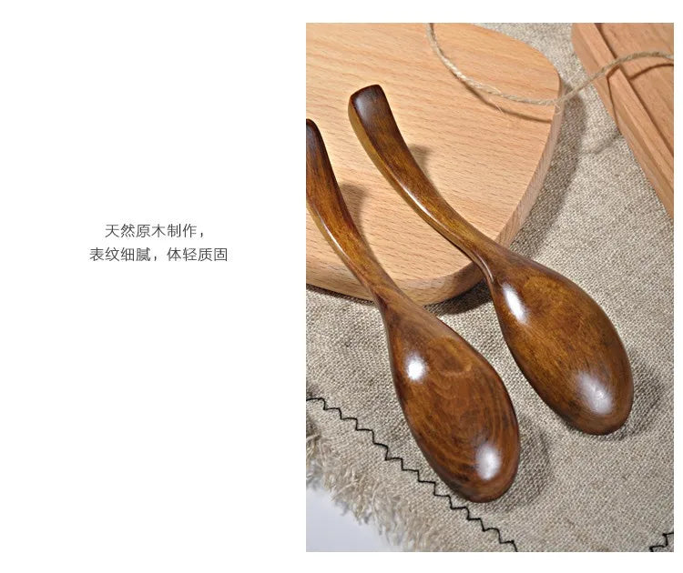 Natural Phoebe Wood Spoon | Handcrafted Wooden Dessert & Soup Spoon