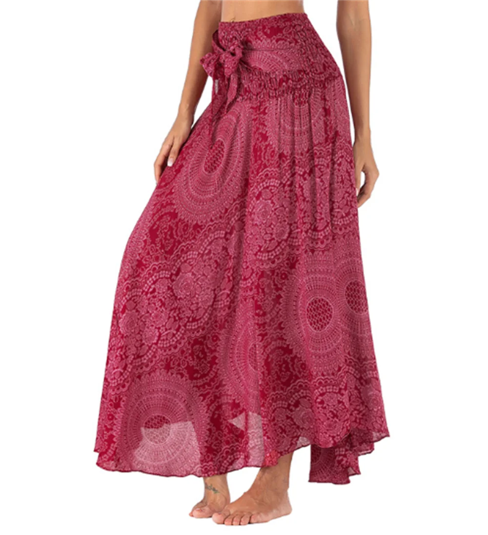 Boho Chiffon Maxi Dress | Sleeveless V-Neck Beach Dress
