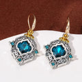 Boho Indian Tribal Natural Resin Stone Dangle Earrings – Vintage Drop Earrings
