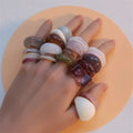 Boho 21-Piece Multicolor Flower Ring Set – Retro Stackable Layering Rings for Women