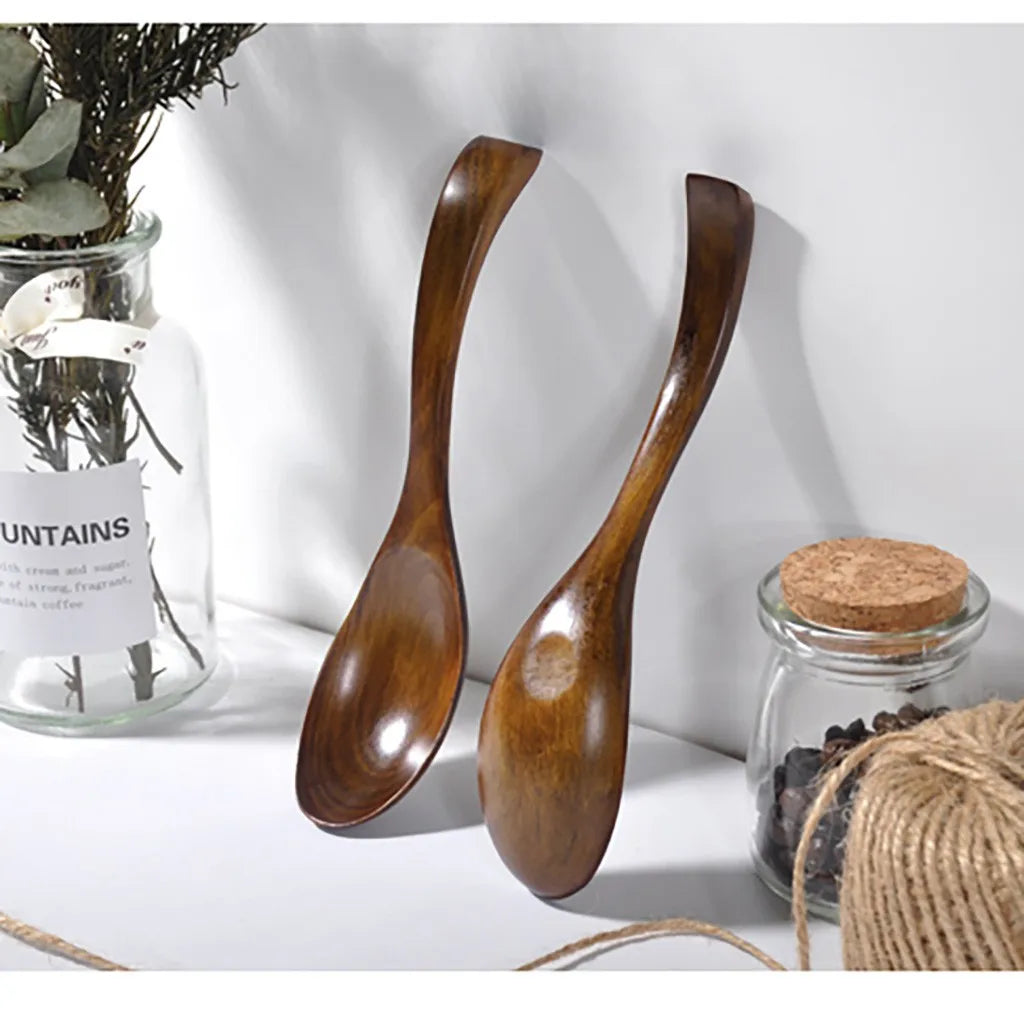 Natural Phoebe Wood Spoon | Handcrafted Wooden Dessert & Soup Spoon