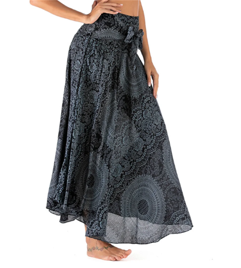 Boho Chiffon Maxi Dress | Sleeveless V-Neck Beach Dress