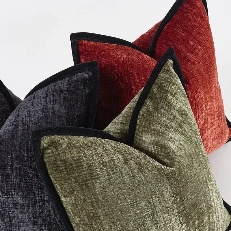 1pc Thick Chenille Cushion Cover Square Solid Color Pillow Case 18*18 20*20 Quality Luxury Home Decor Pillow Cover for Sofa