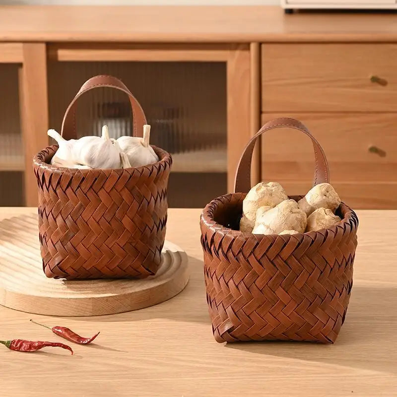 Wall Hanging Kitchen Storage Basket | Ventilated Organizer for Produce & Pantry