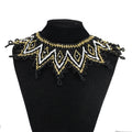Boho Ethnic Statement Choker Necklace – Handmade Layered Collar Necklace