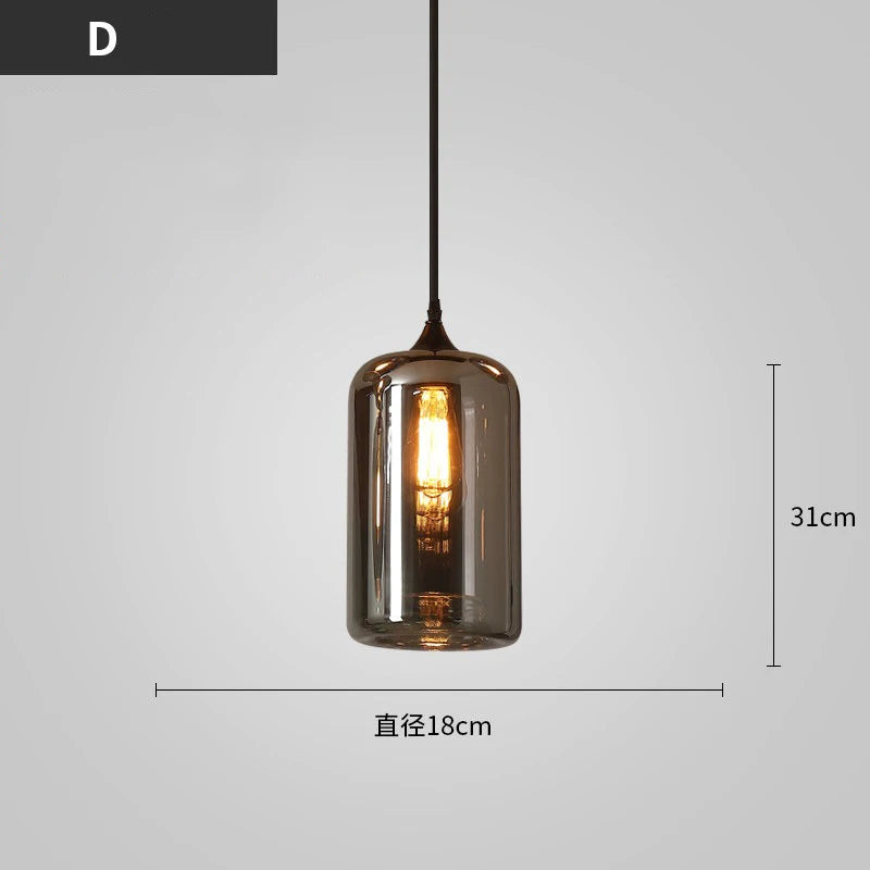 Modern LED Glass Ball Pendant Lamp for Living Room Bedroom Dining Kitchen - Indoor Hanging Chandelier Home Decor Light