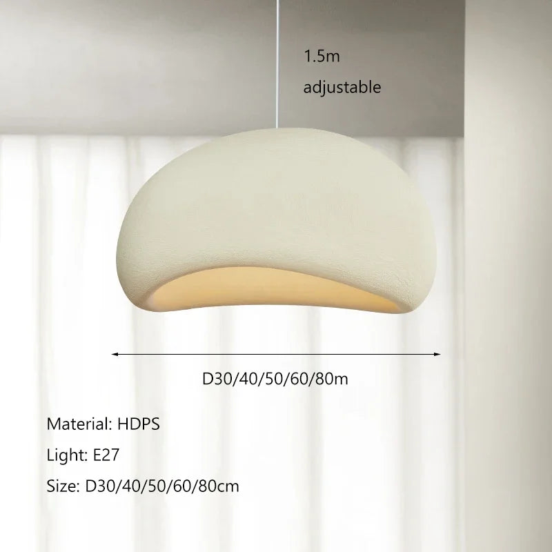 Nordic Minimalist Wabi Sabi Wind E27 Led Pendant Lights Dining Room Bar Loft Bedroom Home Decor Chandelier Hanging Lamp Fixture