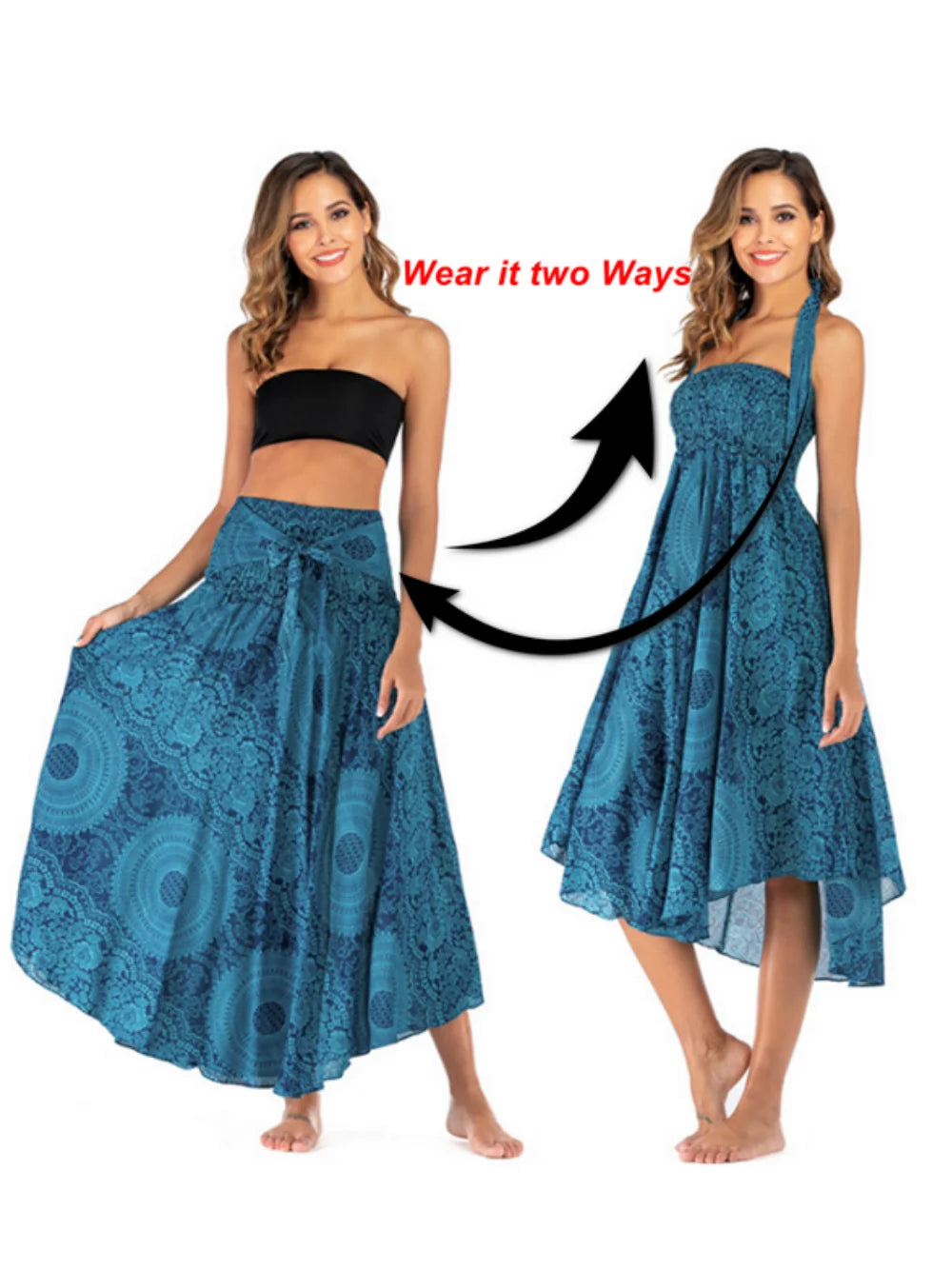 Boho Chiffon Maxi Dress | Sleeveless V-Neck Beach Dress