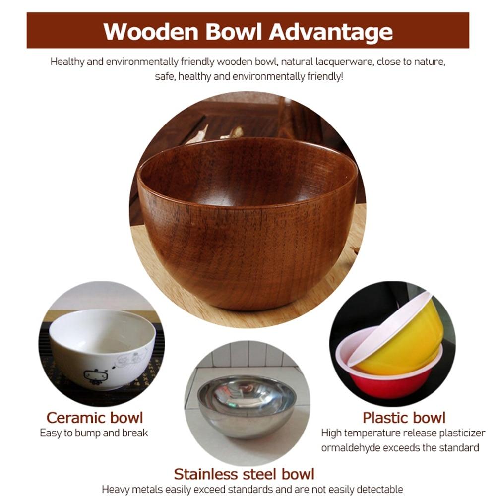Japanese Style Wooden Bowl | Natural Handcrafted Wood Bowl for Everyday Use