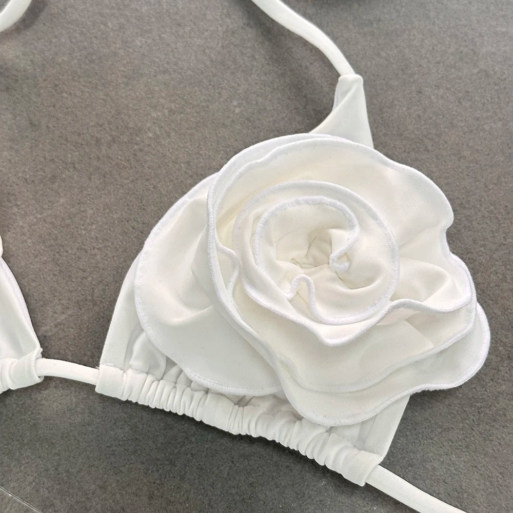Sexy White Micro Bikini 2023 Women Swimsuit Female Swimwear Thong Bikinis Set Brazilian Halter Beach Wear Lace Up Bathing Suit