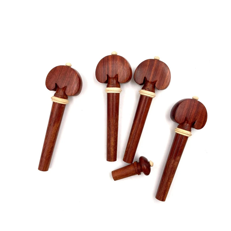 1sets of 15"-16" viola Red rosewood fittings parts accessories,Tailpiece+Tuning pegs+Endpins+Chin rest/Chin Holder