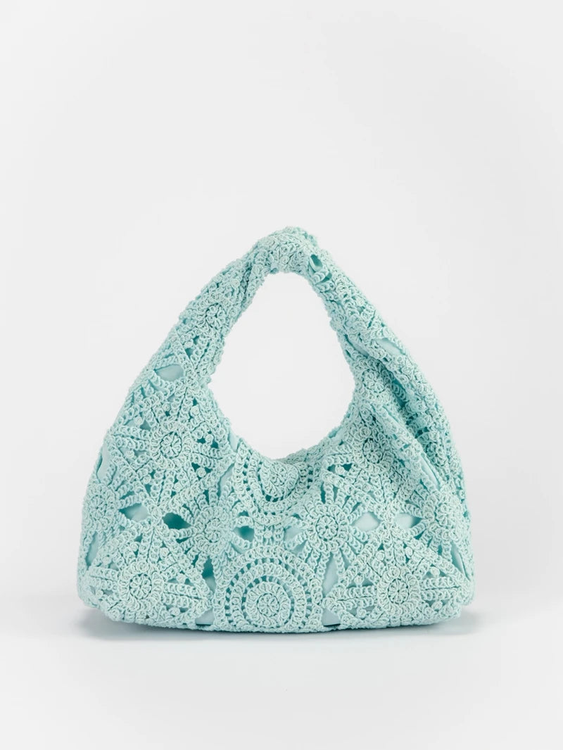 Boho Woven Beach Tote Bag | Handmade-Style Wicker Handbag for Women
