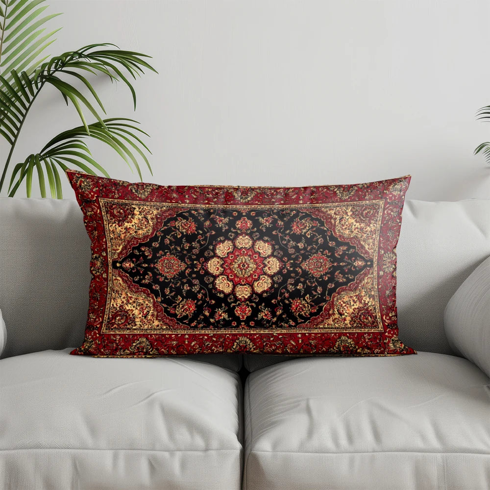 Home Decor Exquisite Persian-Patterned Pillowcase Suitable For Sofa Bedroom Car Pillow Cover Cushion Rectangular Back Cushion