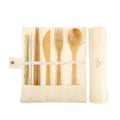 Bamboo Travel Cutlery Set | 6-Piece Reusable Eco Utensils with Carrying Pouch
