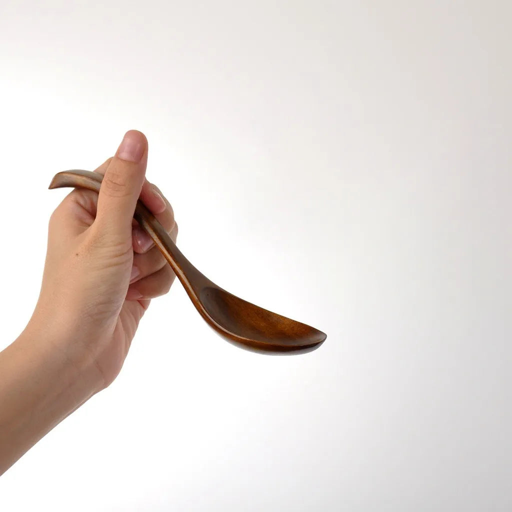 Natural Phoebe Wood Spoon | Handcrafted Wooden Dessert & Soup Spoon