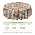Boho Floral Round Tablecloth | Colorful Flower & Leaf Print