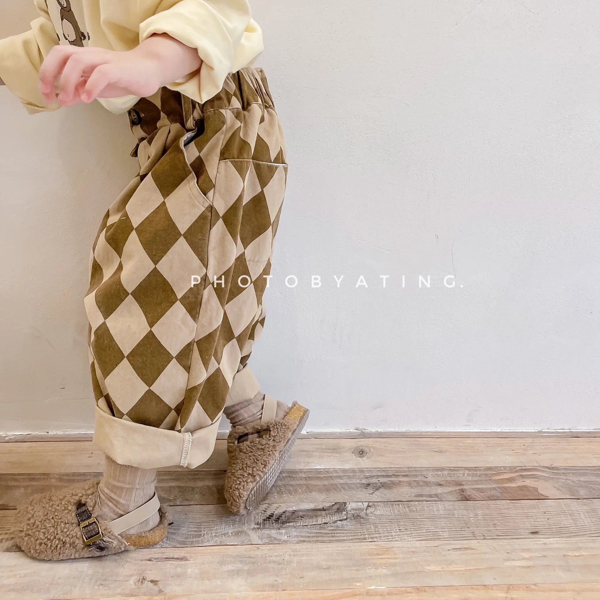 Plaid Harem Pants Casual  2025 Spring and Autumn New Collection Simple and Cute Korean All-match Nine Point Pants