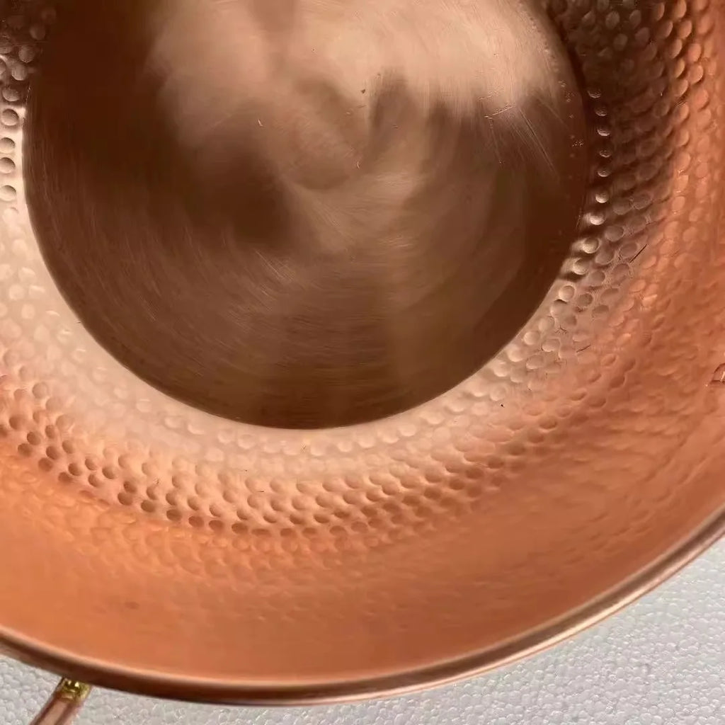 Artisan Hammered Copper Hot Pot | Chinese Style Soup & Stock Pot for All Stoves
