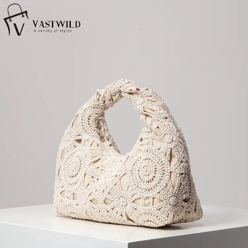 Boho Woven Beach Tote Bag | Handmade-Style Wicker Handbag for Women