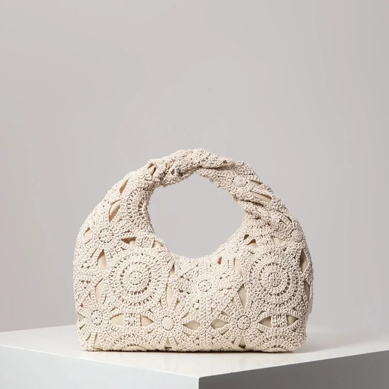 Boho Woven Beach Tote Bag | Handmade-Style Wicker Handbag for Women