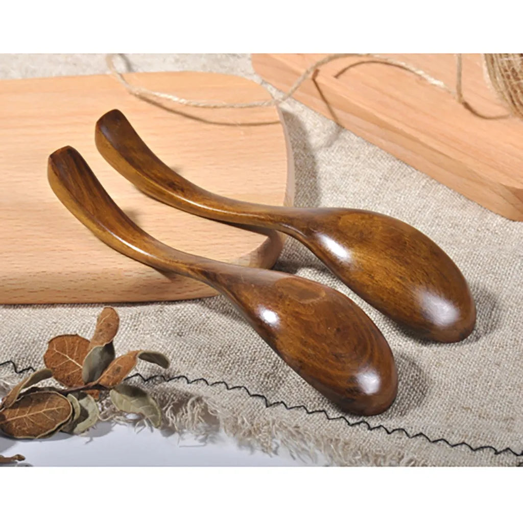 Natural Phoebe Wood Spoon | Handcrafted Wooden Dessert & Soup Spoon
