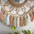 Boho Tassel & Wood Bead Garland – Wall Hanging Banner for Nursery, Party & Wedding