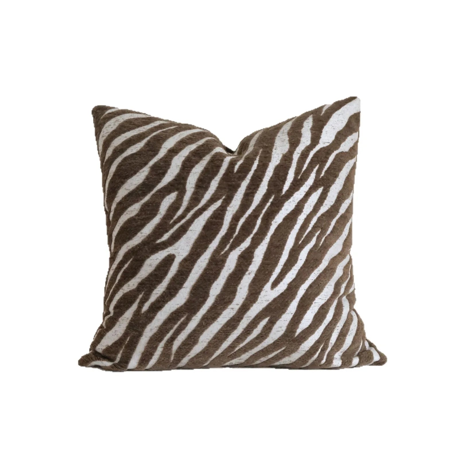 Boho Woven Tufted Cushion Cover with Tassels – Striped Farmhouse Pillow Case