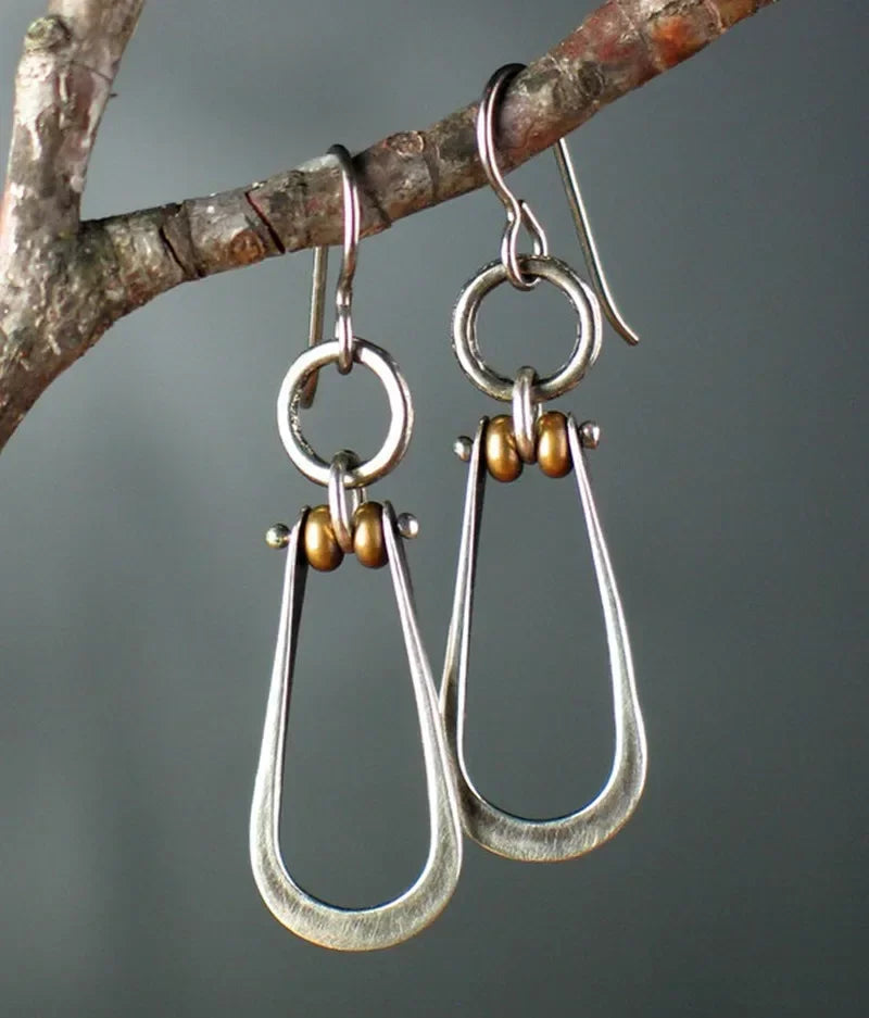 Boho Handmade Drop Earrings – Vintage Ancient Design for Women