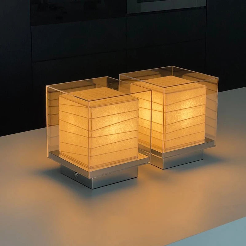 Nordic Minimalist Wabi Sabi  Rice Paper Table Lamp Living Room Bedroom Home Decor Indoor Lighting Study Bedside Reading Light