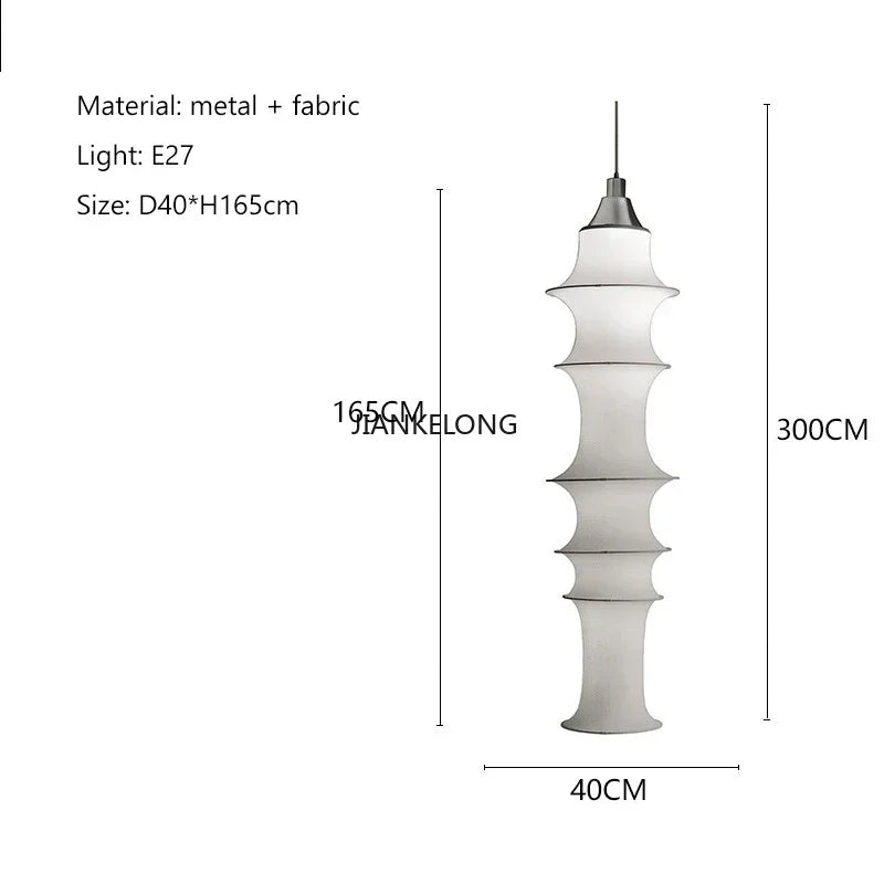 Nordic Minimalist Fabric Wabi Sabi Led Pendant Lights Living Dining Room Loft Home Decor Chandelier Bedroom Corner Bedside Lamp
