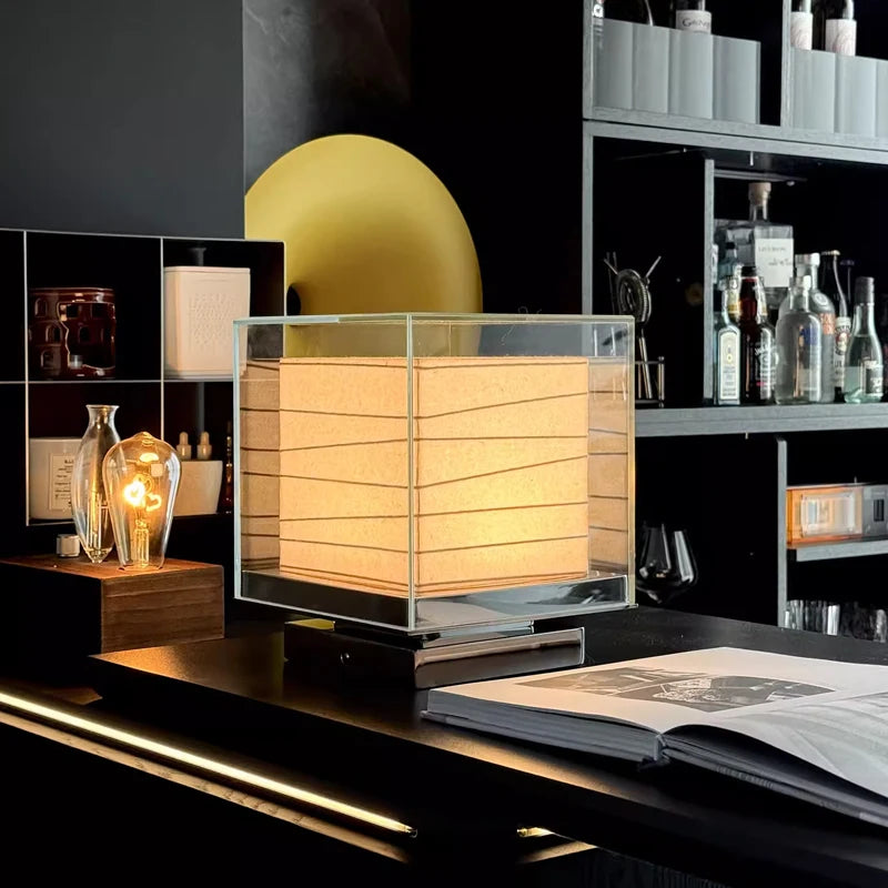 Nordic Minimalist Wabi Sabi  Rice Paper Table Lamp Living Room Bedroom Home Decor Indoor Lighting Study Bedside Reading Light
