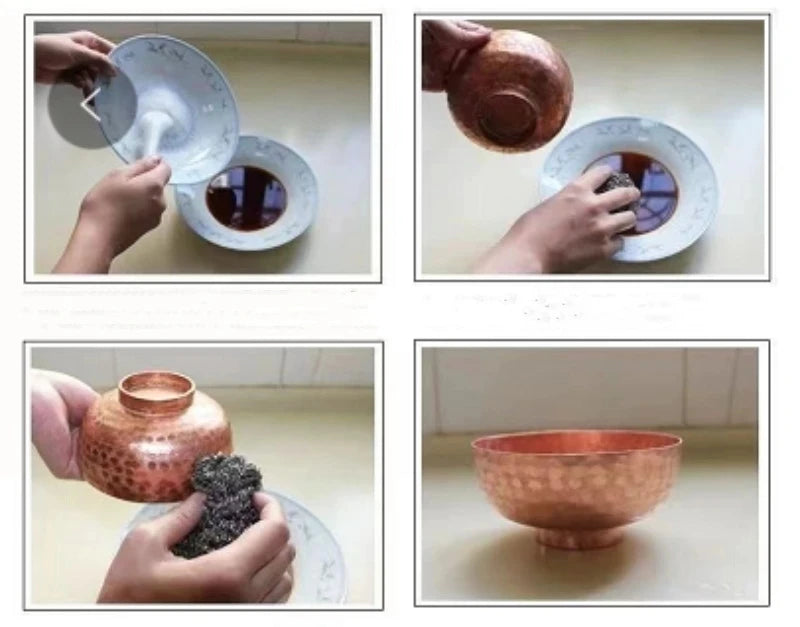 Handmade Copper Pot with Lid | Hammered Texture Retro Soup & Pasta Pot