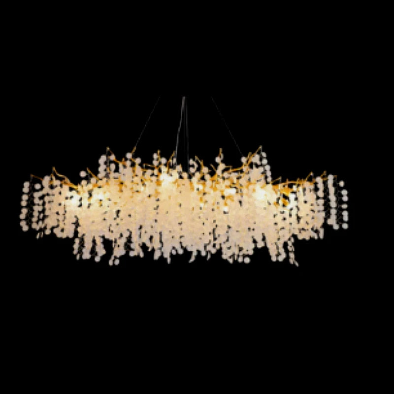 Modern Luxury Creative LED Ceiling Hanging Lamps Design Crystal Flower Chandeliers Home Decor Living Dinning Room Bedroom Indoor