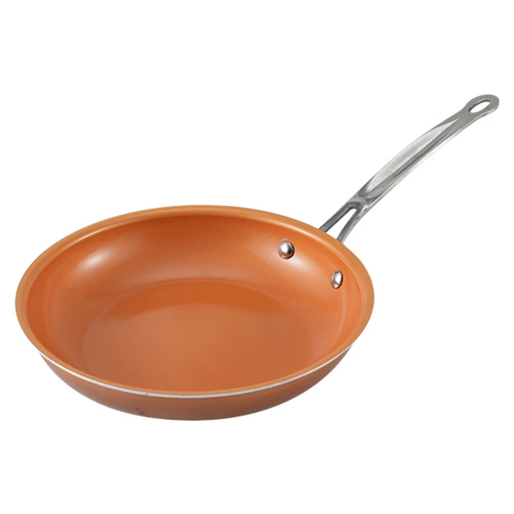 Copper Nonstick Frying Pan | Ceramic Coated Skillet for Gas & Induction Cooker